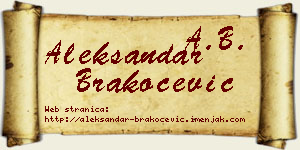 Aleksandar Brakočević vizit kartica